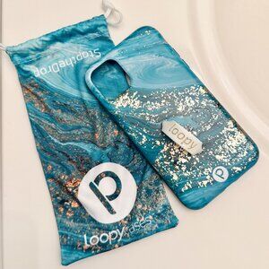 Apple iPhone 11 Pro Loopy Case Jasper Teal and Gold